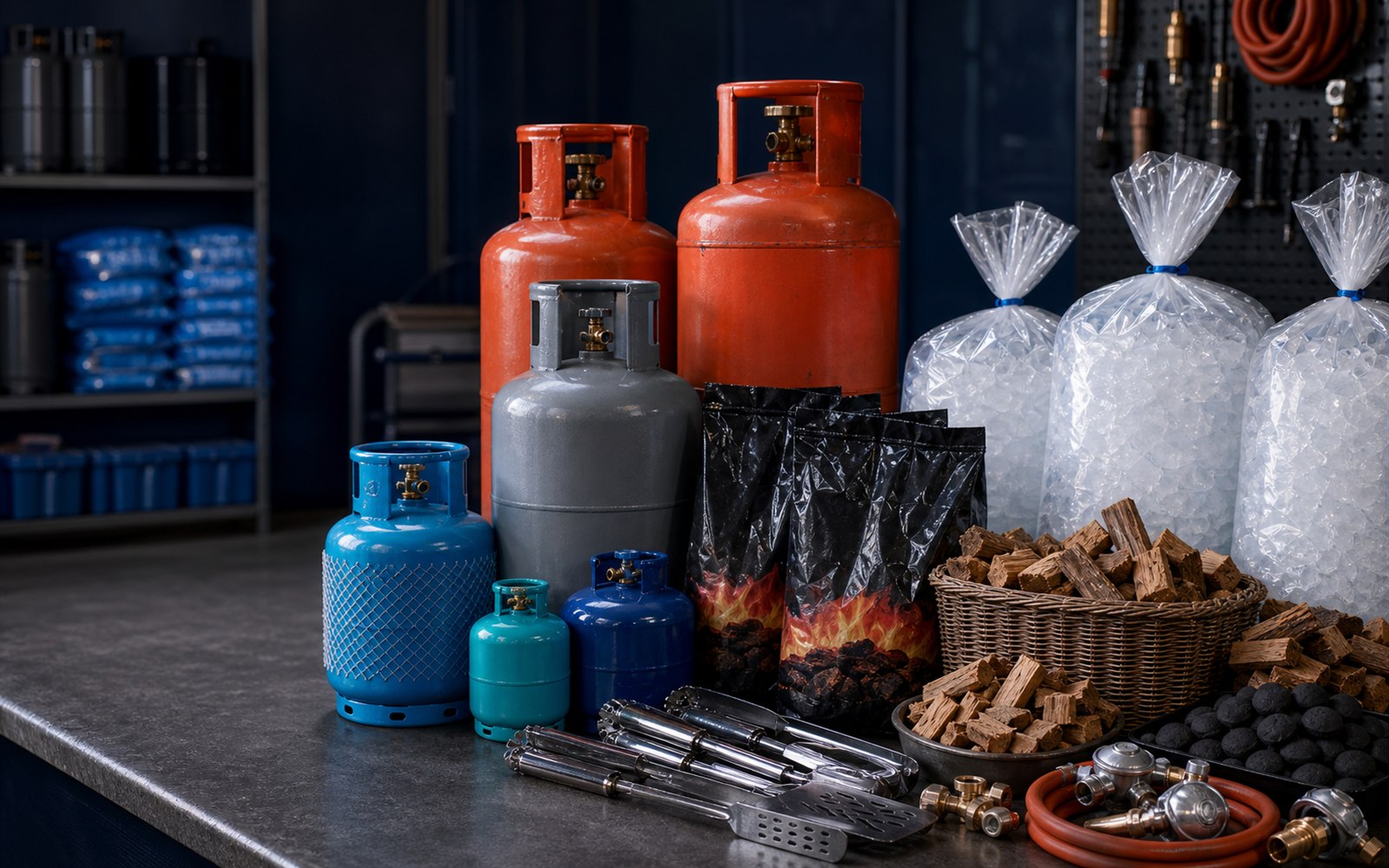 GB Gas and Ice contact counter with gas, ice and braai supplies